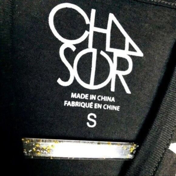 Chaser Black Sleeveless top stars Front tie S BoxK - Picture 6 of 6